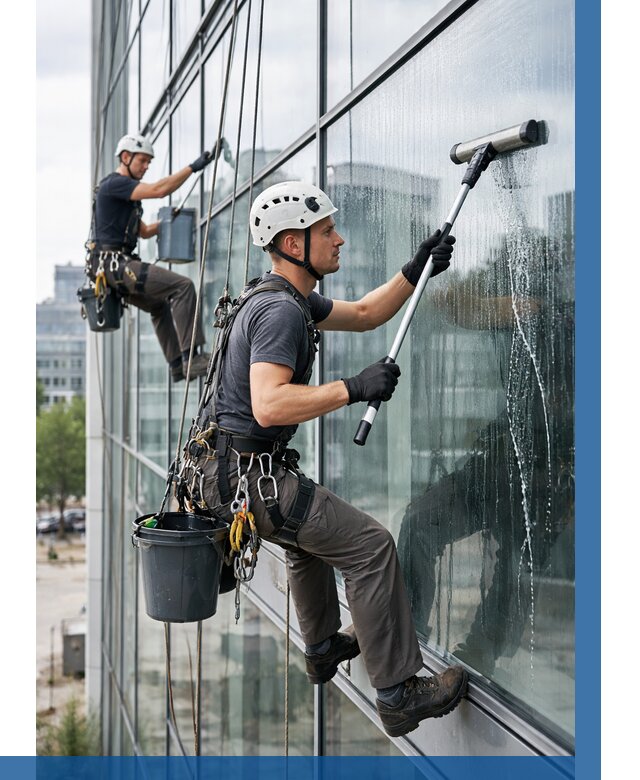 Мойка витражей альпинистами в Мончегорске от 707 р. под ключ|ВЫСОТНИК-Мнч