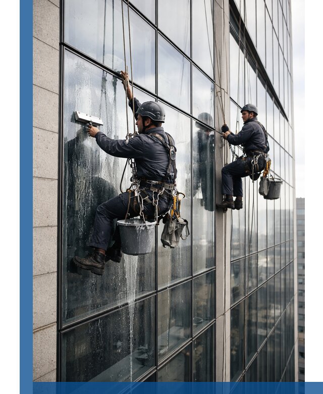 Профессиональная мойка стеклянных фасадов зданий в Мончегорске