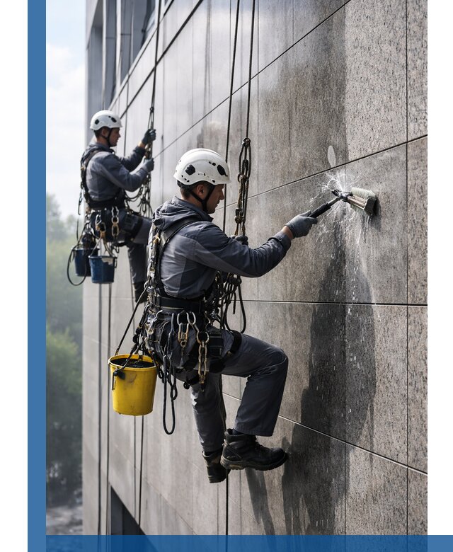 Профессиональная мойка фасада из керамогранита в Мончегорске