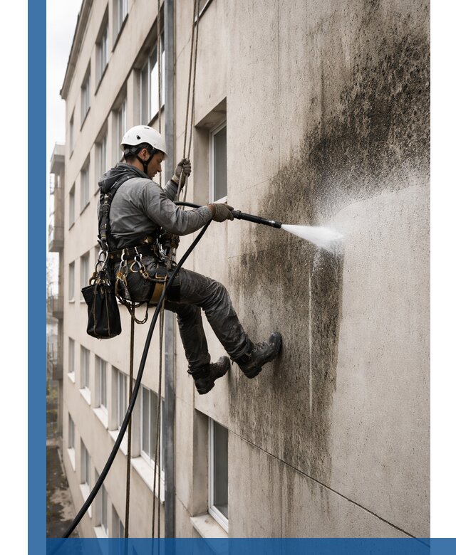 Профессиональная очистка фасадов от плесени в Мончегорске