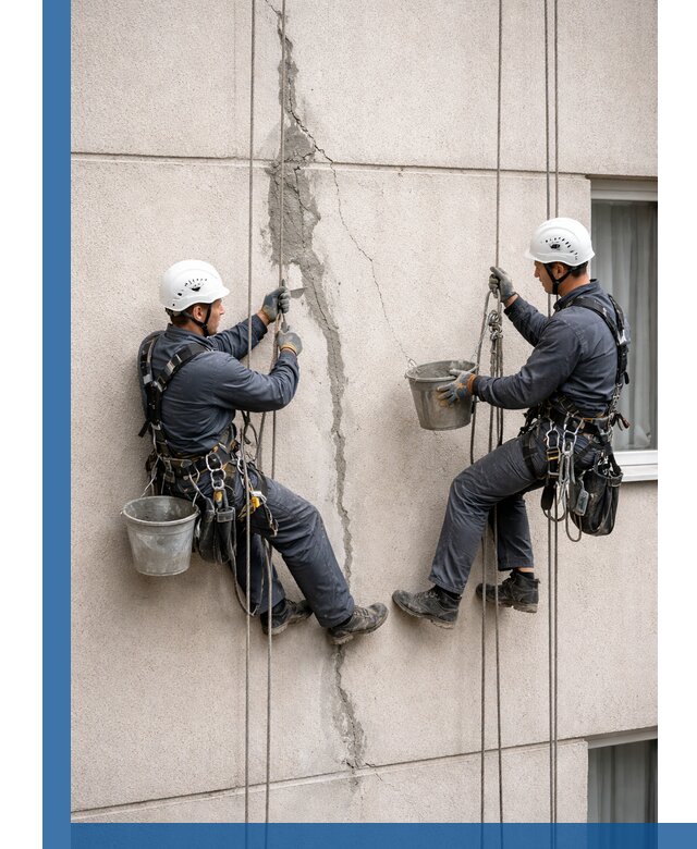 Заделка трещин на фасаде в Мончегорске с гарантийным ремонтом