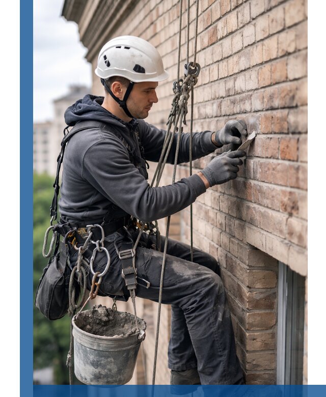 Качественный ремонт кирпичной кладки фасада в Мончегорске с гарантией