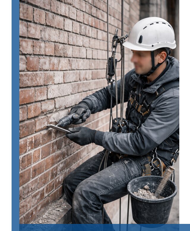 Расшивка кирпичных швов фасадов и стен, ремонт в Мончегорске