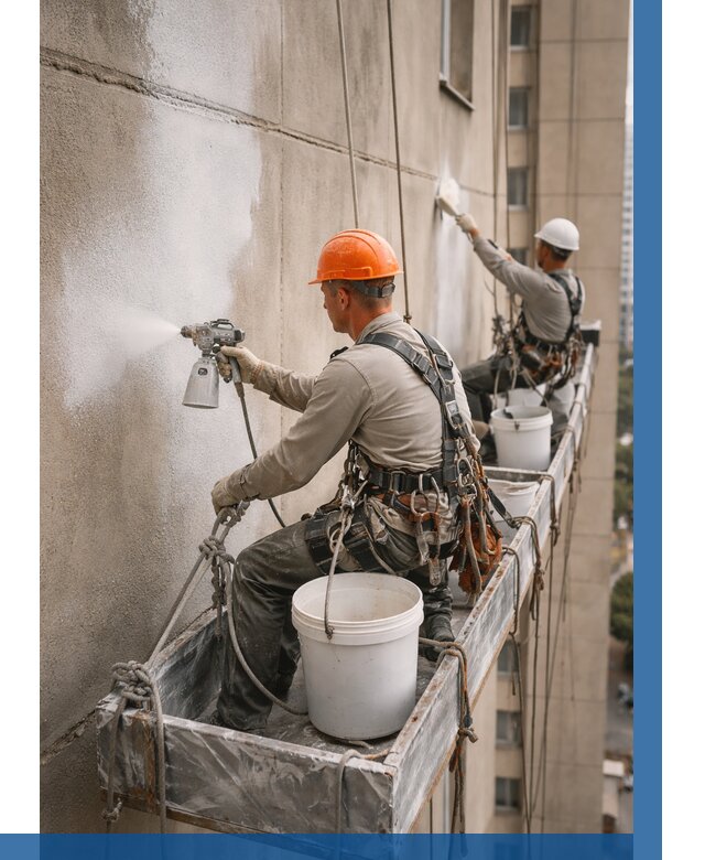 Грунтовка фасада на высоте в Мончегорске от 121 р. | ВЫСОТНИК-Мнч