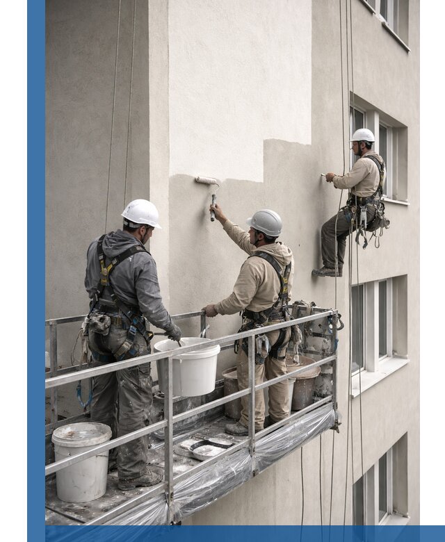 Покраска оштукатуренного фасада в Мончегорске под ключ с гарантией