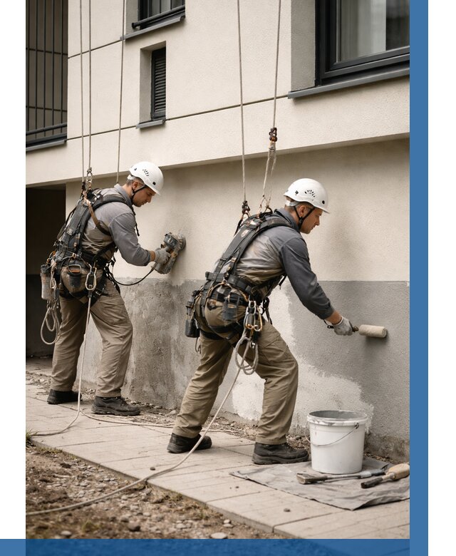 Окраска цоколя здания в Мончегорске от 455 р. под ключ | ВЫСОТНИК-Мнч