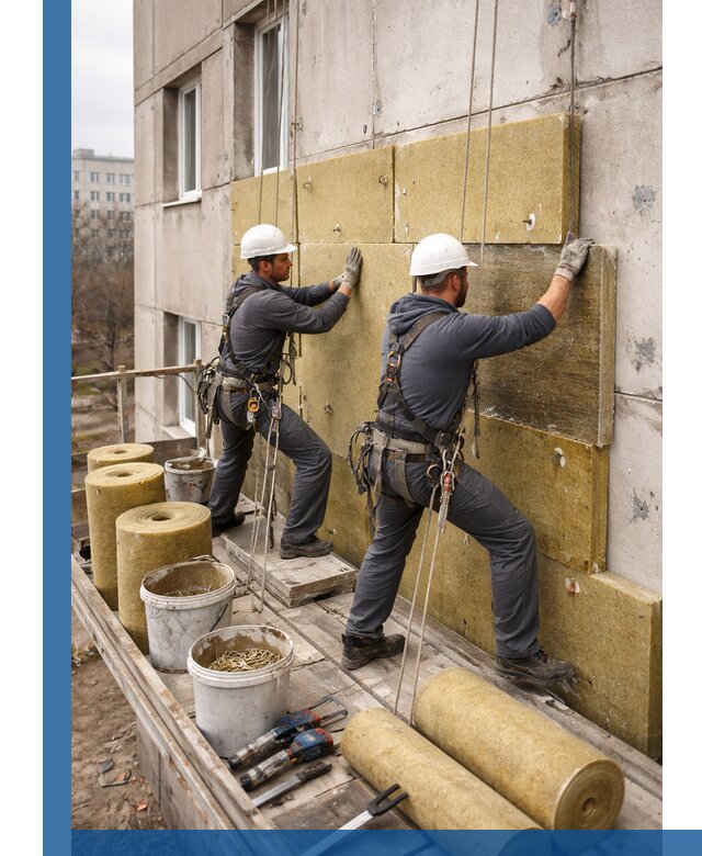 Утепление фасада минватой в Мончегорске под ключ с гарантией