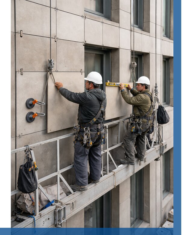 Монтаж керамогранита на фасад в Мончегорске от 2525 р. | ВЫСОТНИК-Мнч