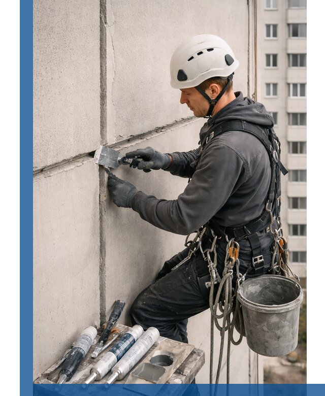 Ремонт межпанельных швов в Мончегорске герметизация и восстановление