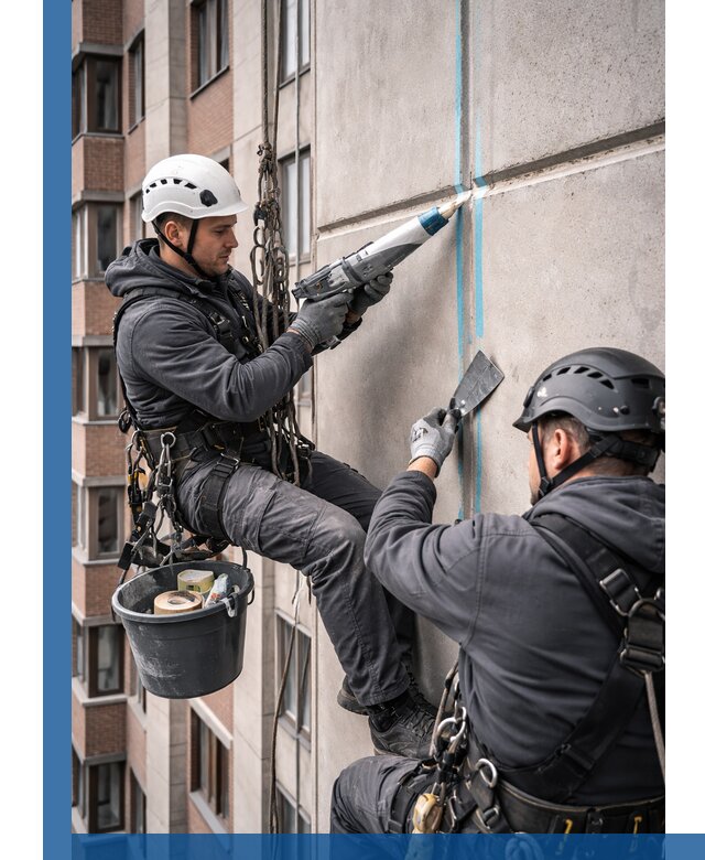 Вторичная герметизация швов фасада и кровли в Мончегорске