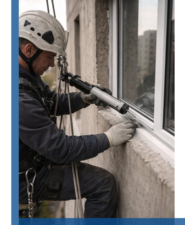 Герметизация оконных швов снаружи в Мончегорске профессионально