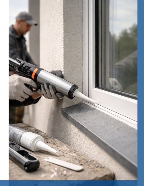 Герметизация монтажных швов окон в Мончегорске от 657 р. | ВЫСОТНИК-Мнч