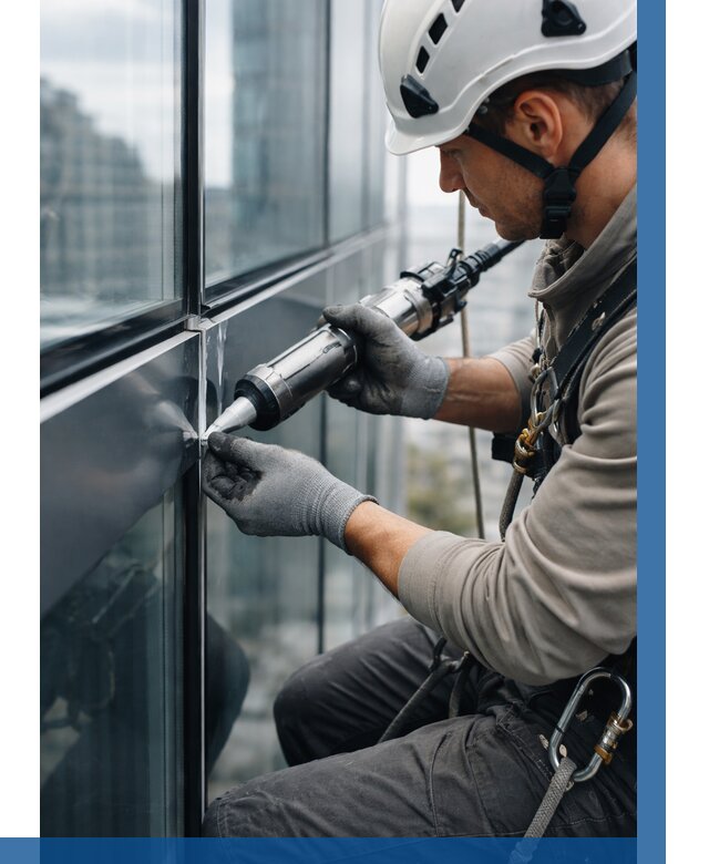 Герметизация стыков витража в Мончегорске от 1212 р. | ВЫСОТНИК-Мнч