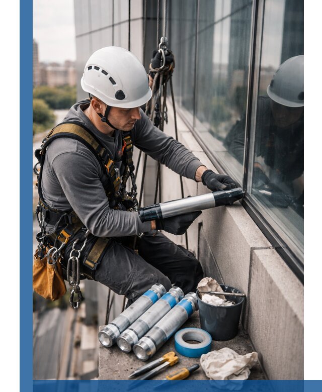 Герметизация стыков витража в Мончегорске для герметичных фасадов