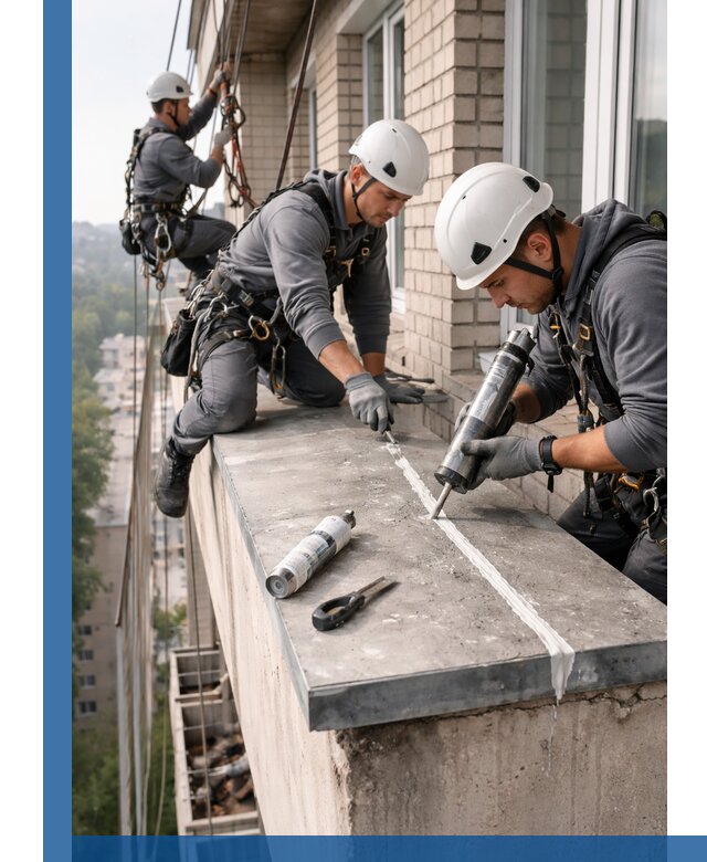 Герметизация балконного козырька в Мончегорске профессионально