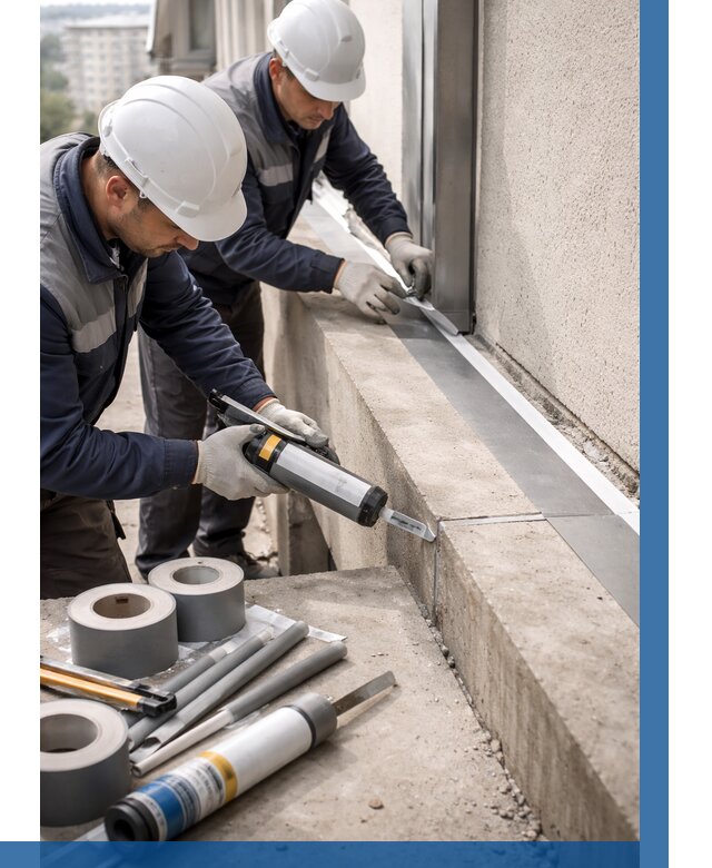 Герметизация примыкания балкона в Мончегорске от 4545 р. | ВЫСОТНИК-Мнч