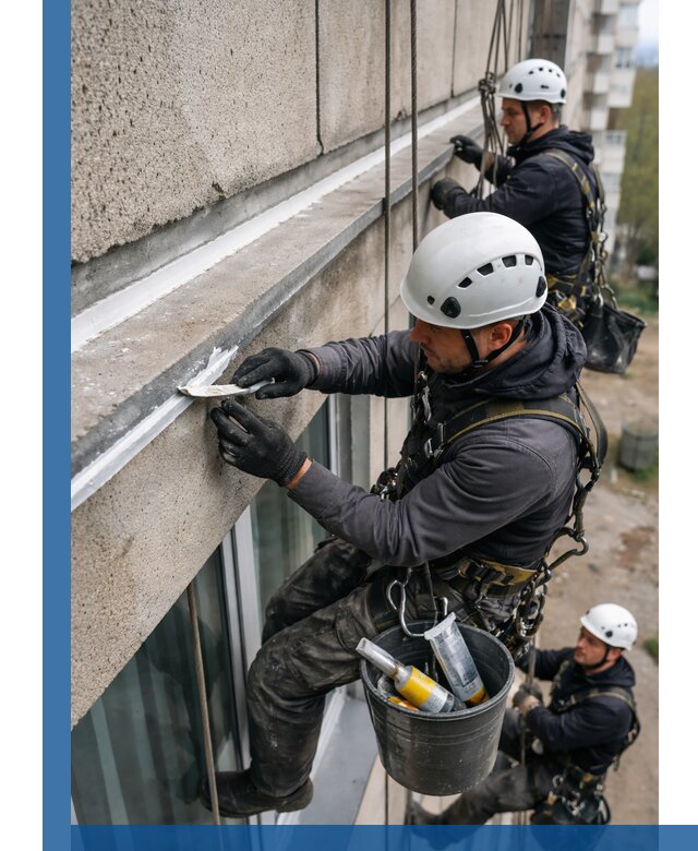 Герметизация примыкания балкона в Мончегорске под ключ с гарантией