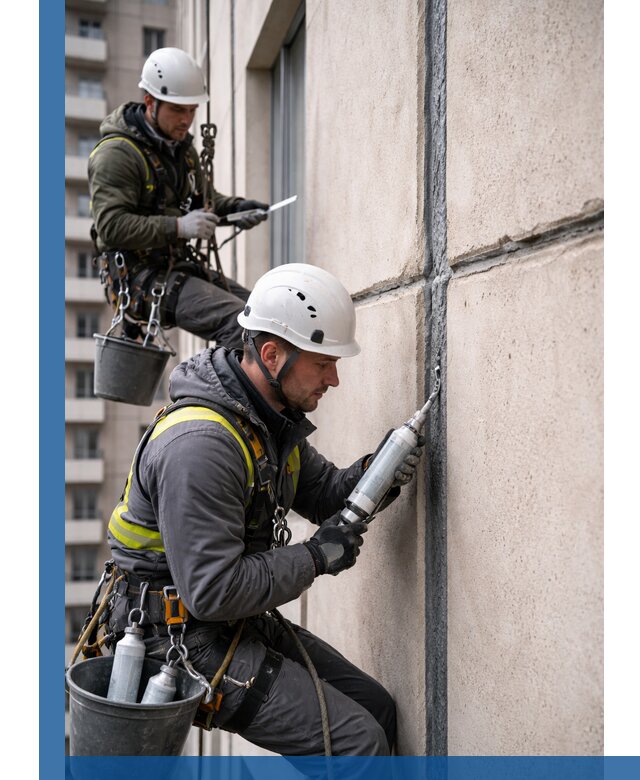 Герметизация деформационных швов фасада в Мончегорске качественно