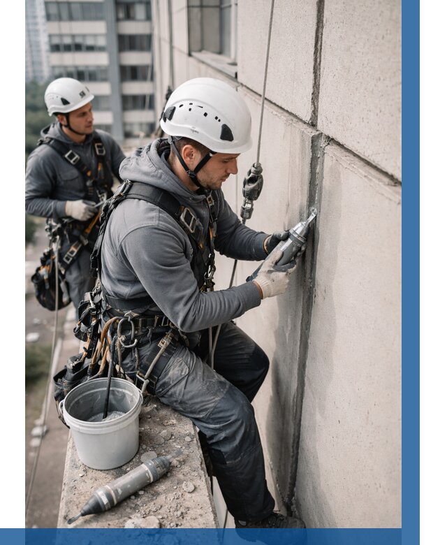 Ремонт деформационных швов здания в Мончегорске от 1010 р. | ВЫСОТНИК-Мнч