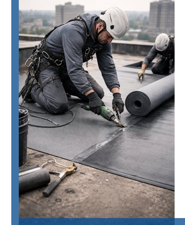 Ремонт мягкой кровли в Мончегорске с выездом промальпинистов