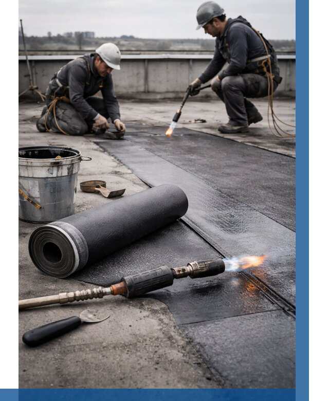 Ремонт рулонной кровли в Мончегорске от 657 р. | ВЫСОТНИК-Мнч