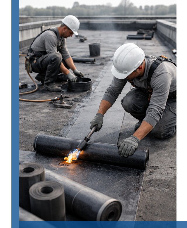 Ремонт рулонной кровли в Мончегорске герметизация и восстановление