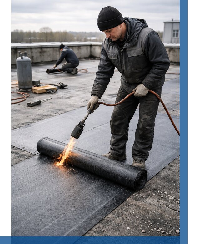 Ремонт наплавляемой кровли в Мончегорске от 707 р. | ВЫСОТНИК-Мнч