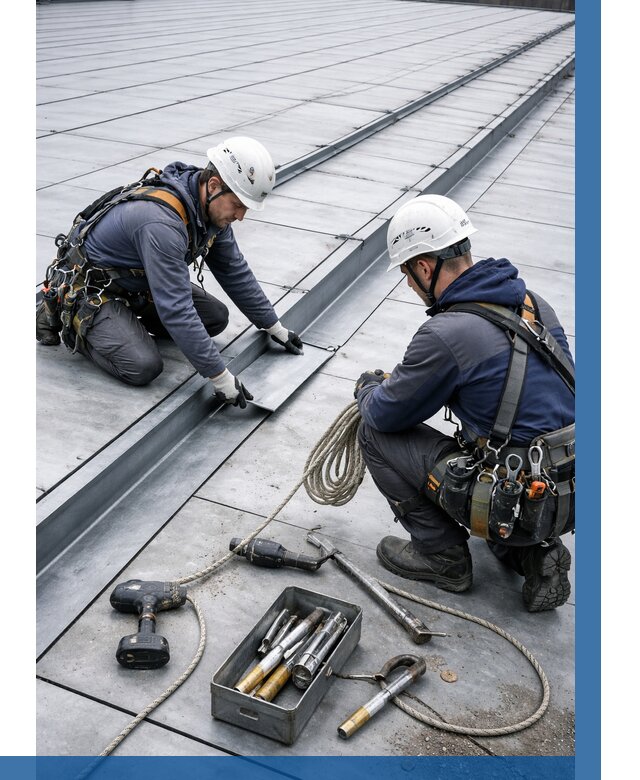 Ремонт фальцевой кровли в Мончегорске от 707 р. | ВЫСОТНИК-Мнч