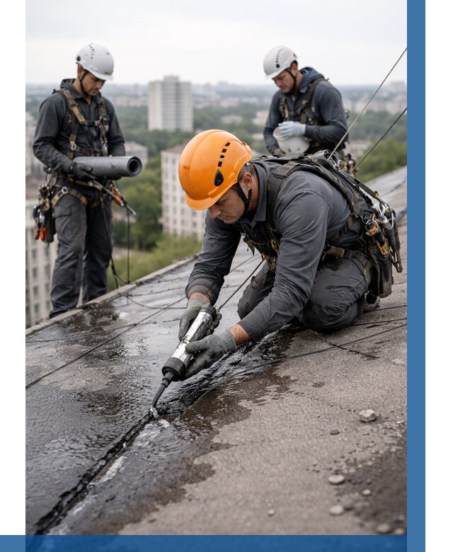 Устранение протечек кровли в Мончегорске от 12120 р. | ВЫСОТНИК-Мнч