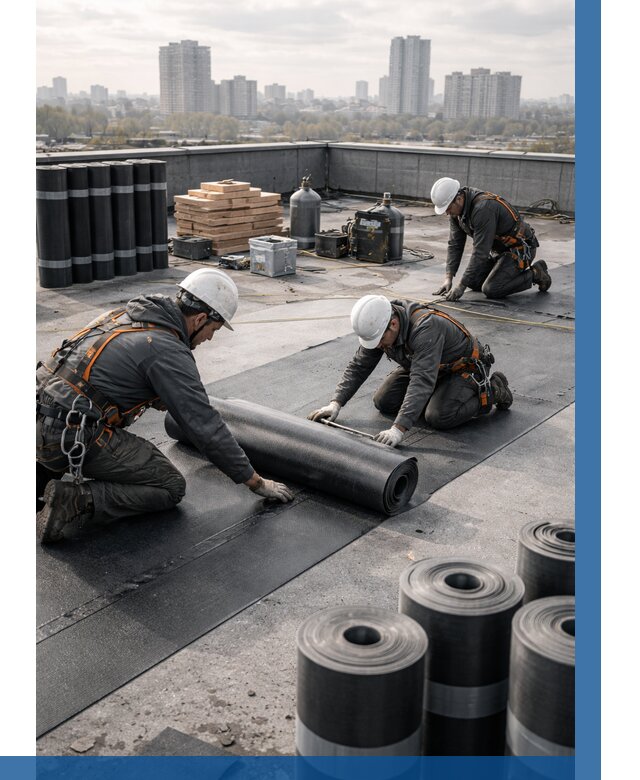 Монтаж мягкой кровли под ключ в Мончегорске от 455 р. | ВЫСОТНИК-Мнч