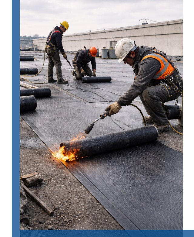 Монтаж наплавляемой кровли в Мончегорске профессионально