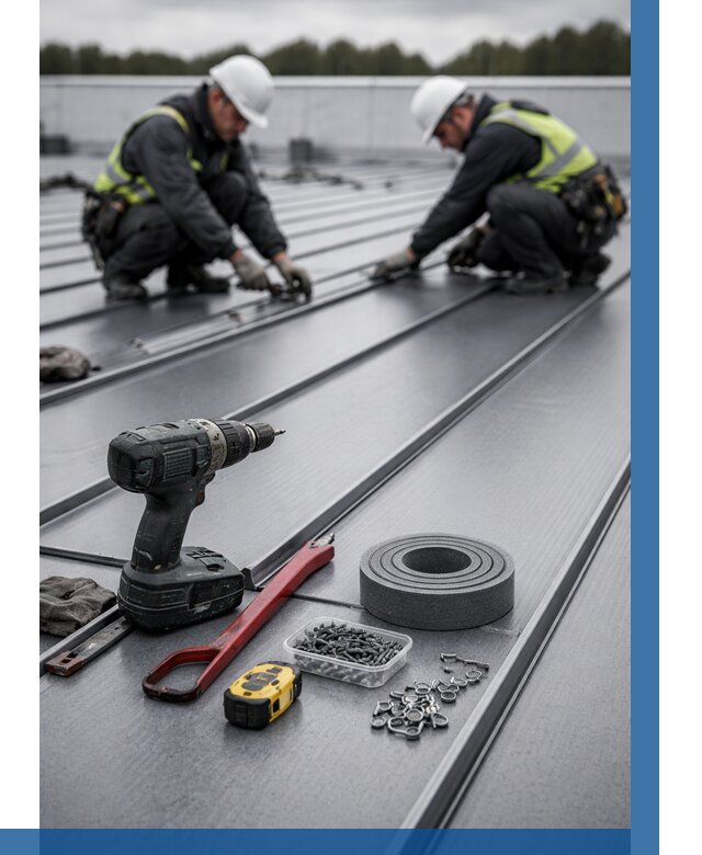 Монтаж фальцевой кровли в Мончегорске от 1818 р. | ВЫСОТНИК-Мнч