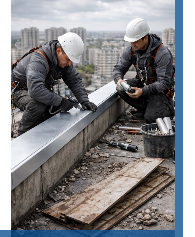 Замена парапетных крышек под ключ в Мончегорске от 1212 р. | ВЫСОТНИК-Мнч