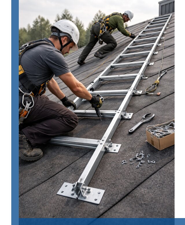 Профессиональный монтаж кровельной лестницы в Мончегорске под ключ