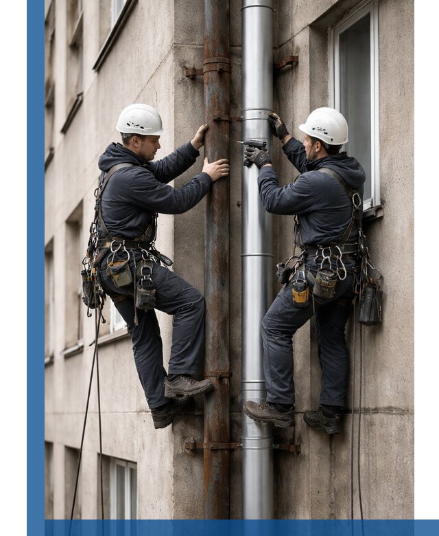 Замена водосточных труб в Мончегорске: монтаж и демонтаж под ключ