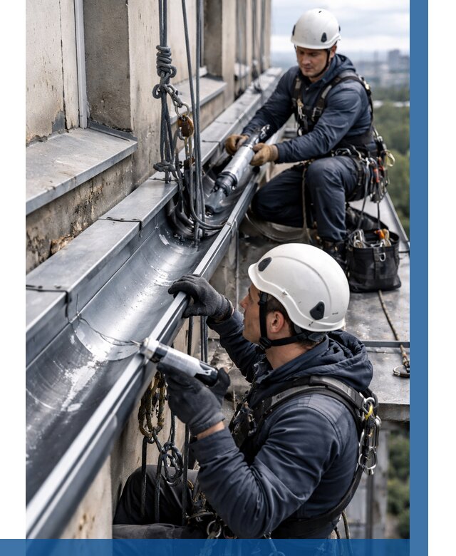 Ремонт водосточных желобов в Мончегорске от 6565 р. | ВЫСОТНИК-Мнч