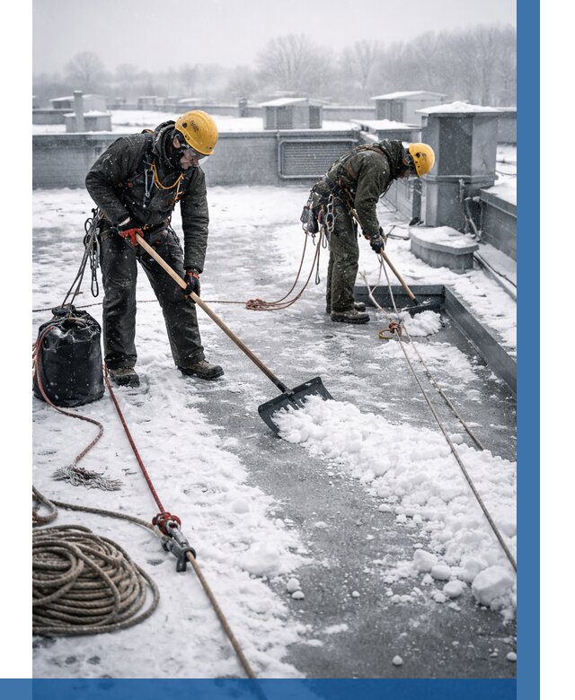 Очистка крыши от снега в Мончегорске от 7575 р. | ВЫСОТНИК-Мнч