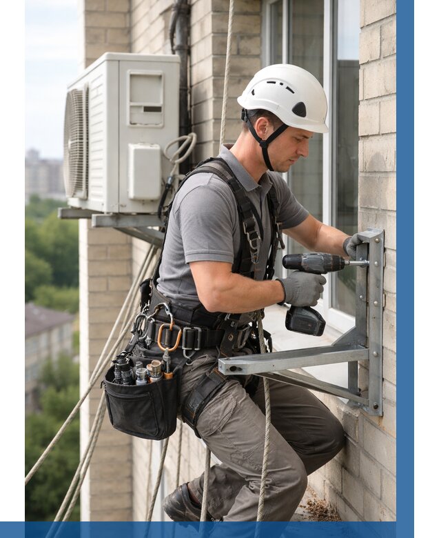 Установка кронштейнов кондиционера в Мончегорске от 3535 р. | ВЫСОТНИК-Мнч