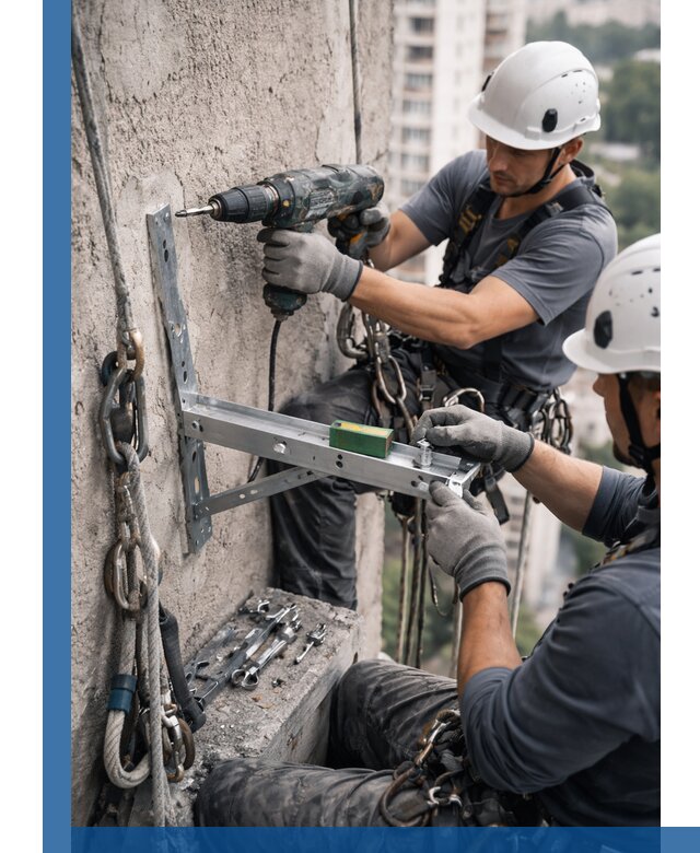 Установка кронштейнов кондиционера и крепежа в Мончегорске