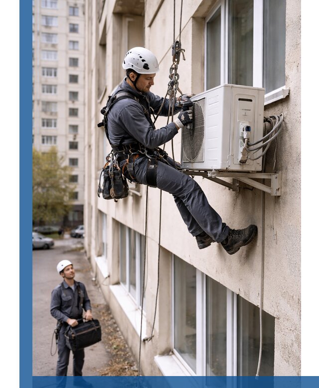 Демонтаж внешнего блока кондиционера в Мончегорске профессионально