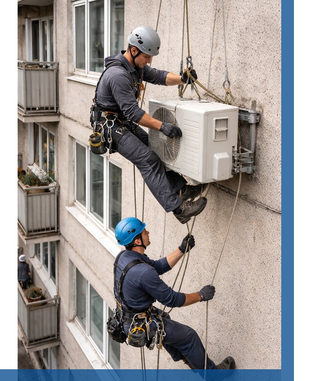 Перенос внешнего блока кондиционера в Мончегорске от 9090 р.| ВЫСОТНИК-Мнч