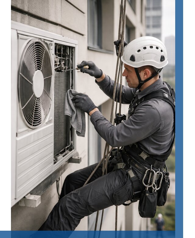 Обслуживание внешнего блока кондиционера в Мончегорске от 2727 р.ВЫСОТНИК-Мнч