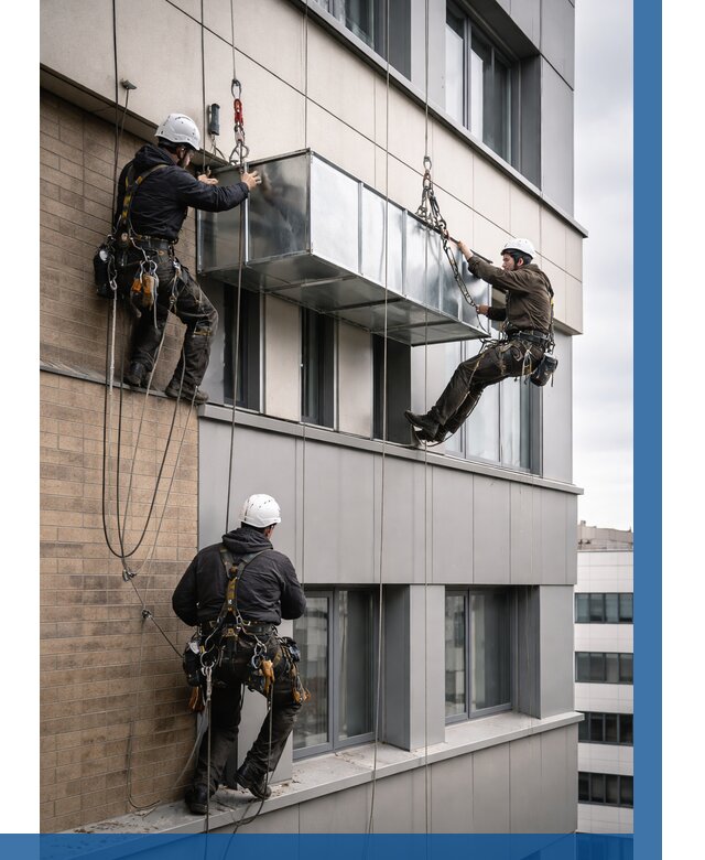 Монтаж воздуховодов на фасаде в Мончегорске от 1515 р. | ВЫСОТНИК-Мнч