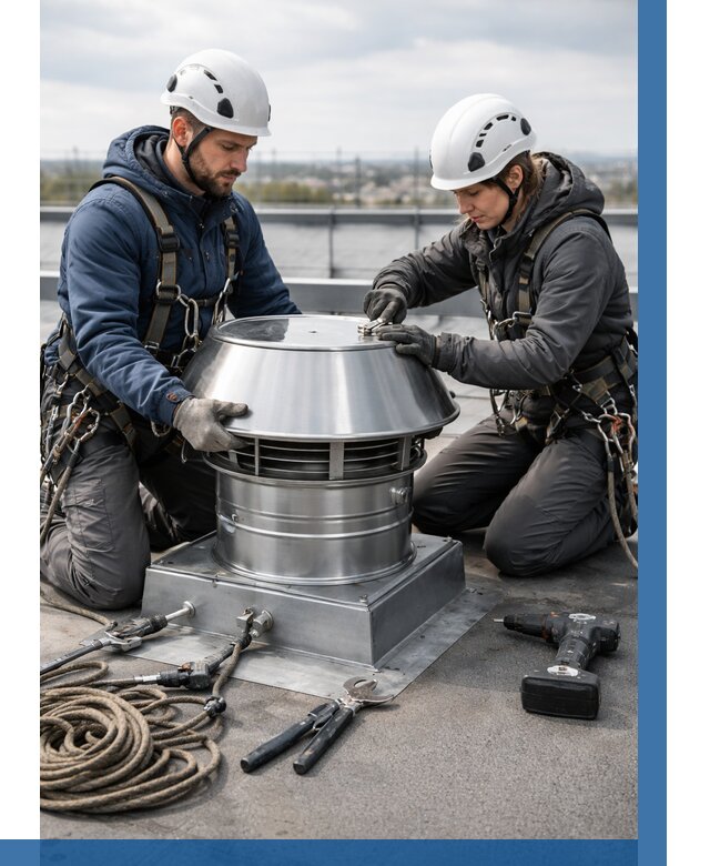 Установка дефлекторов на кровле в Мончегорске от 4545 р. | ВЫСОТНИК-Мнч