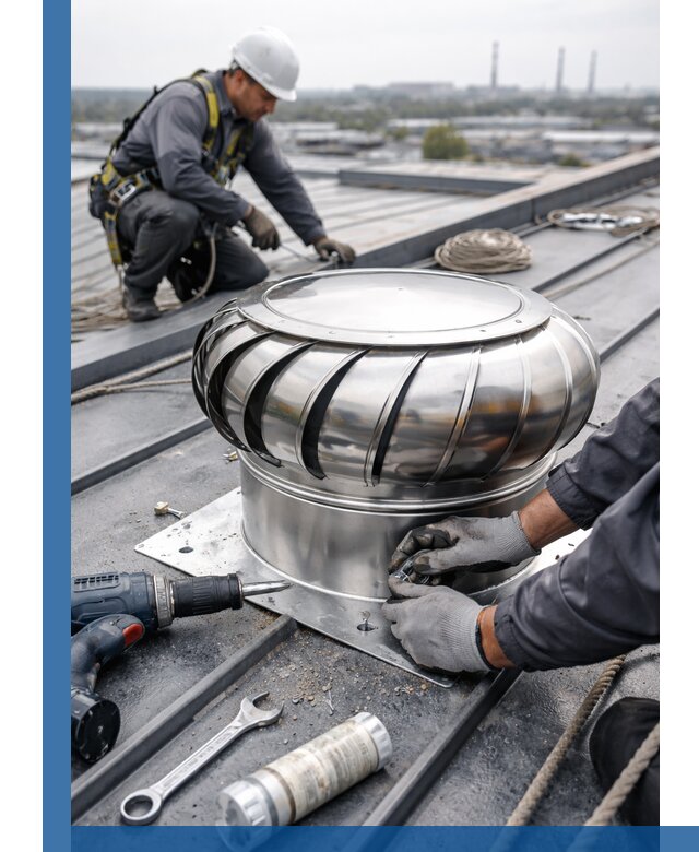 Установка дефлекторов на кровле в Мончегорске профессионально