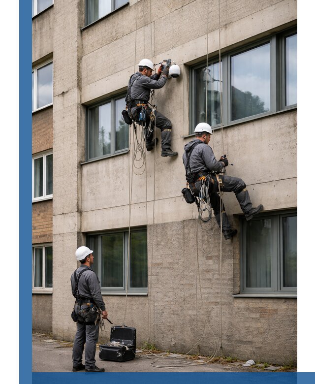 Монтаж фасадных камер видеонаблюдения в Мончегорске под ключ