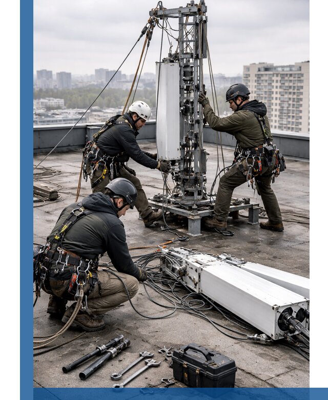 Демонтаж антенн на крыше зданий в Мончегорске с гарантией