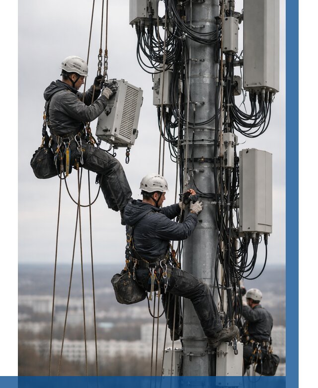 Монтаж оборудования связи на мачте в Мончегорске от 7575 р. | ВЫСОТНИК-Мнч