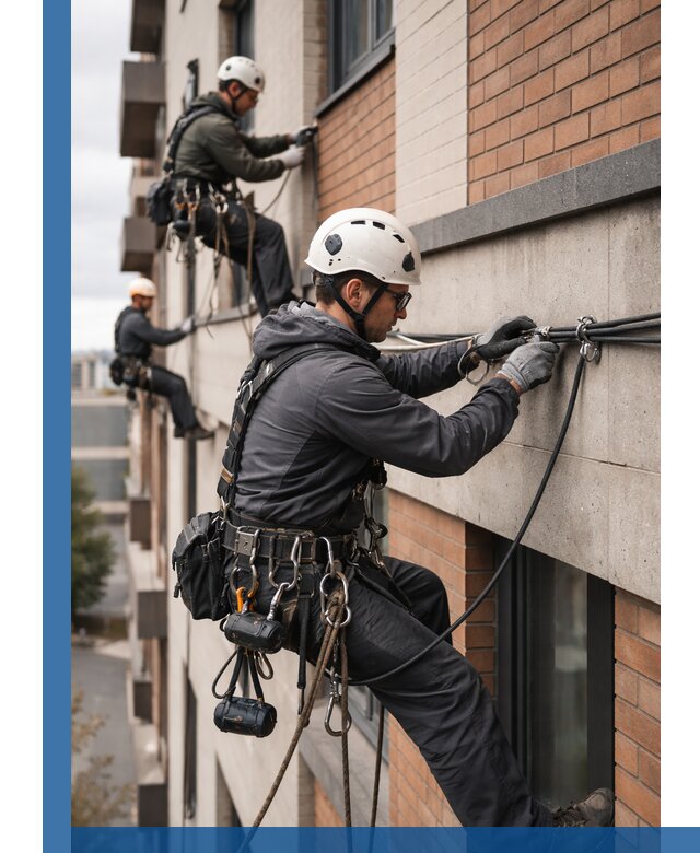 Крепление кабеля на фасаде монтаж и крепеж в Мончегорске