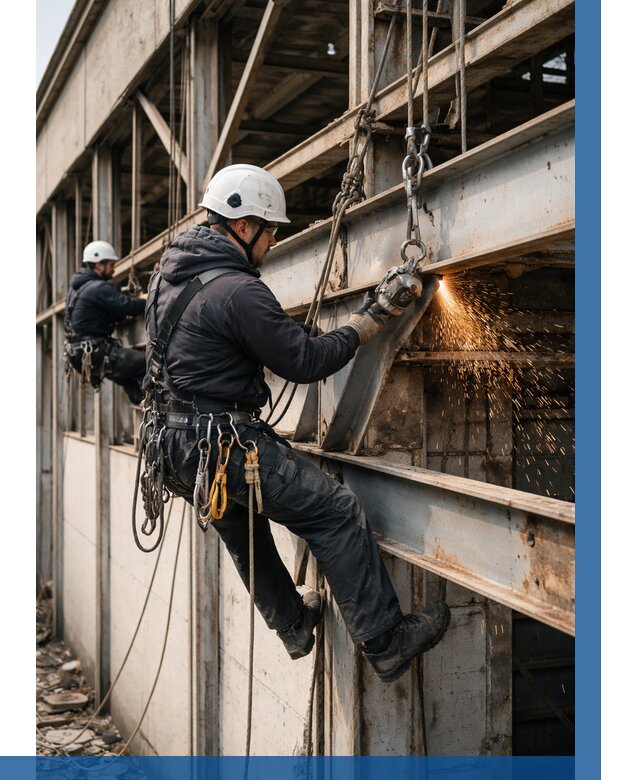 Демонтаж металлоконструкций на высоте в Мончегорске от 6565р. |ВЫСОТНИК-Мнч